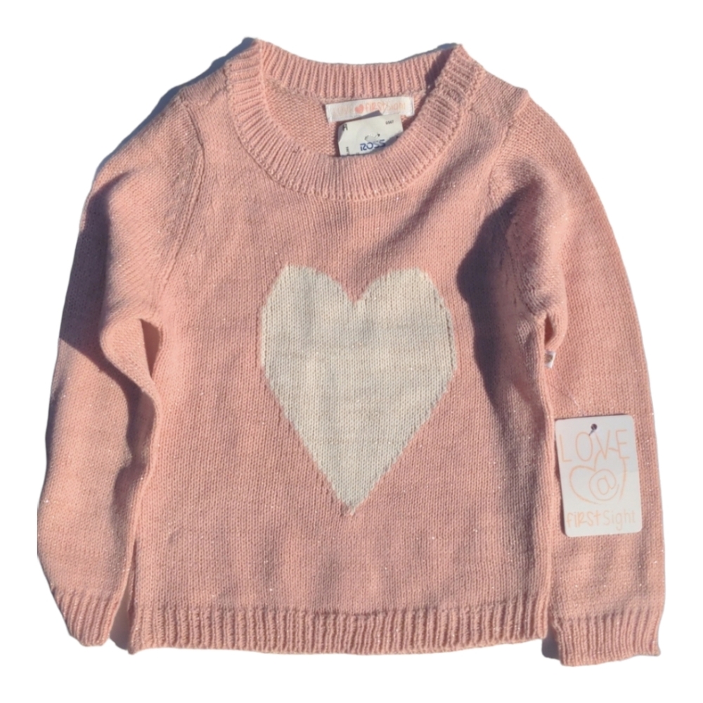 Love @ First Sight 3t Pink Heart Sweater